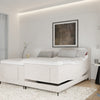 Elektrische boxspring Sergio - Stof - Luxe 7 zone matrassen - Complete set met bediening en gratis topmatras - Beige (22)