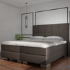 Premium boxspring Lucca - MattVelvet - Luxe 7 zone matrassen- Complete set met gratis topmatras - Bruin (29)