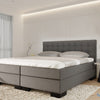Boxspring Palencia - Kunstleer- Luxe 7 zone matrassen - Complete set met gratis topmatras - Antraciet (995)