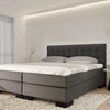 Boxspring Palencia - Kunstleer- Luxe 7 zone matrassen - Complete set met gratis topmatras - Zwart (9100)