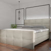 Premium boxspring Toledo - MattVelvet - Luxe 7 zone matrassen - Complete set met gratis topmatras - Beige (09)