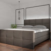 Premium boxspring Toledo - MattVelvet - Luxe 7 zone matrassen - Complete set met gratis topmatras - Bruin (29)