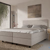 Boxspring Potenza - Stof - Luxe 7 zone matrassen - Complete set met gratis topmatras - Beige (22)