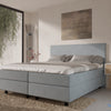 Boxspring Potenza - Stof - Luxe 7 zone matrassen - Complete set met gratis topmatras - Blauw (72)
