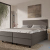 Boxspring Potenza  - MattVelvet - Luxe 7 zone matrassen - complete set met gratis topmatras - Bruin (29)