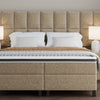 Boxspring Rosanna XXL - complete set - gratis topmatras - Beige stof