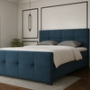 Premium boxspring Toledo - MattVelvet - Luxe 7 zone matrassen - Complete set met gratis topmatras - Blauw (72)