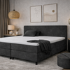 Boxspring Potenza - kunstleer - complete set - gratis topmatras - Antraciet 96