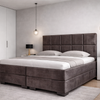 Premium boxspring Lucca - Velvet - Complete set - gratis topmatras - Mink 02