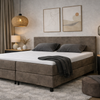 Boxspring Potenza - kunstleer - complete set - gratis topmatras - Taupe 23