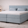 Boxspring Potenza - Stof - Luxe 7 zone matrassen - Complete set met gratis topmatras - Blauw (72)