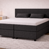 Boxspring Potenza - Stof - Luxe 7 zone matrassen - Complete set met gratis topmatras - Zwart (100)