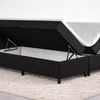 Boxspring Rolene met opbergruimte - zijkanten omhoog - Zwart