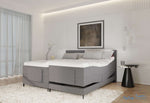 Elektrische boxspring Sergio - Stof - Luxe 7 zone matrassen - Complete set met bediening en gratis topmatras