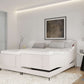 Elektrische boxspring Sergio - Stof - Luxe 7 zone matrassen - Complete set met bediening en gratis topmatras