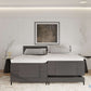 Elektrische boxspring Sergio - Stof - Luxe 7 zone matrassen - Complete set met bediening en gratis topmatras