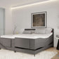 Elektrische boxspring Sergio - Stof - Luxe 7 zone matrassen - Complete set met bediening en gratis topmatras