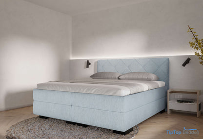 Boxspring Barcelona - stof - Complete set met gratis topmatras