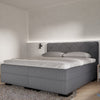 Boxspring Barcelona - stof - Complete set met gratis topmatras - Antraciet (96)