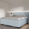 Boxspring Barcelona - stof - Complete set met gratis topmatras - Blauw (72)