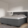 Boxspring Barcelona - stof - Complete set met gratis topmatras - Zwart (100)