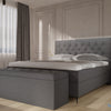 Boxspring Alicante - in rivera - complete set met gratis topmatras - Antraciet (97)