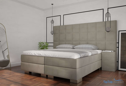 Premium boxspring Lucca XXL - MattVelvet - Luxe 7 zone matrassen - Complete set met gratis topmatras