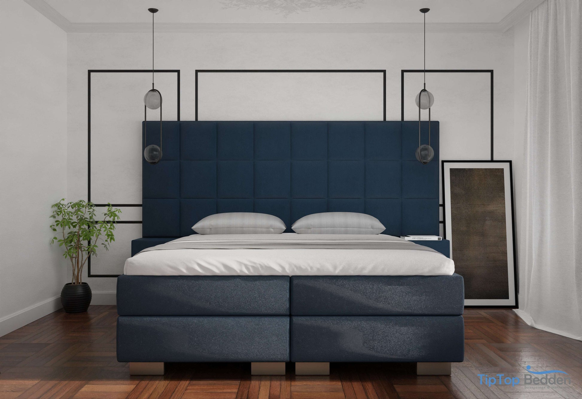 Premium boxspring Lucca XXL - MattVelvet - Luxe 7 zone matrassen - Complete set met gratis topmatras