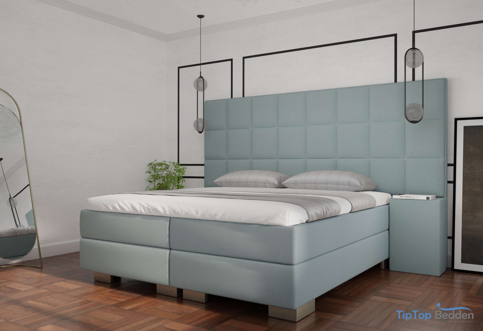 Premium boxspring Lucca XXL - MattVelvet - Luxe 7 zone matrassen - Complete set met gratis topmatras