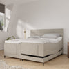 Elektrische boxspring Milaan - Luxe 7 zone matrassen MattVelvet - Complete set met bediening en gratis topmatras - Beige (09)