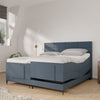 Elektrische boxspring Milaan - Luxe 7 zone matrassen MattVelvet - Complete set met bediening en gratis topmatras - Blauw (72)