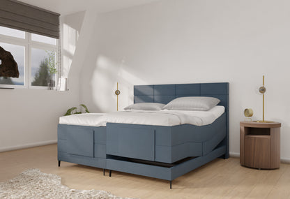 Elektrische boxspring Milaan - Luxe 7 zone matrassen MattVelvet - Complete set met bediening en gratis topmatras