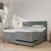 Elektrische boxspring Milaan - Luxe 7 zone matrassen MattVelvet - Complete set met bediening en gratis topmatras - Blauwgrijs (MattVelvet)