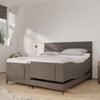 Elektrische boxspring Milaan - Luxe 7 zone matrassen MattVelvet - Complete set met bediening en gratis topmatras - Bruin (29)