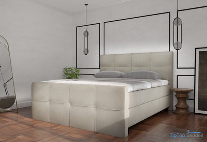 Premium boxspring Toledo - MattVelvet - Luxe 7 zone matrassen - Complete set met gratis topmatras