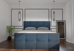 Premium boxspring Toledo - MattVelvet - Luxe 7 zone matrassen - Complete set met gratis topmatras