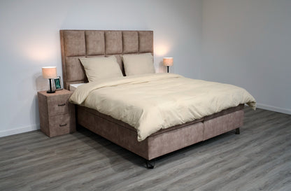 Boxspring Lucca Special Edition - Bruin - Luxe 7 zone matrassen- Complete set met gratis topmatras