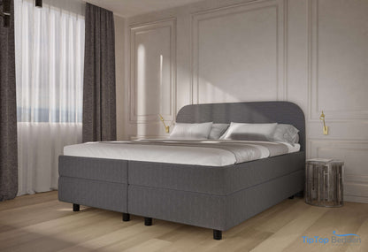 Boxspring Burgos - Stof - Luxe 7 zone matrassen - Complete set met gratis topmatras