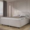 Boxspring Burgos - Stof - Luxe 7 zone matrassen - Complete set met gratis topmatras - Beige (22)