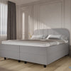 Boxspring Burgos - Stof - Luxe 7 zone matrassen - Complete set met gratis topmatras - Grijs (91)