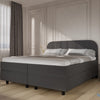 Boxspring Burgos - Stof - Luxe 7 zone matrassen - Complete set met gratis topmatras - Zwart (100)