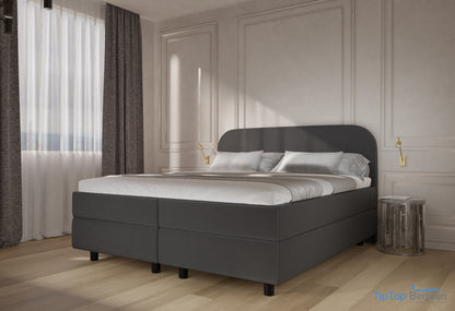 Boxspring Burgos - Stof - Luxe 7 zone matrassen - Complete set met gratis topmatras