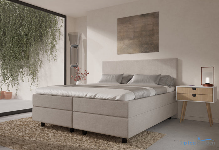 Boxspring Potenza - Stof - Luxe 7 zone matrassen - Complete set met gratis topmatras