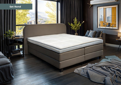 Boxspring Rond - Speciale editie - Luxe 7 zone matrassen - Complete set met gratis topmatras