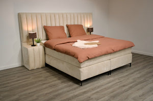 Boxspring Retro XL Special Edition - Beige - Luxe 7 zone matrassen- Complete set met gratis topmatras