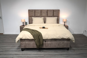 Boxspring Lucca Special Edition - Bruin - Luxe 7 zone matrassen- Complete set met gratis topmatras