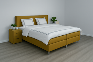 Boxspring Denver Special Edition - Geel - Luxe 7 zone matrassen- Complete set met gratis topmatras