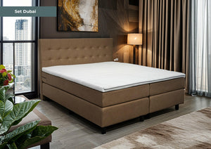 Boxspring Dubai - Speciale editie - Luxe 7 zone matrassen - complete set met gratis topmatras