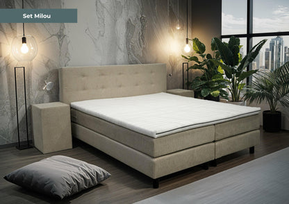 Boxspring Milou - Speciale editie - Luxe 7 zone matrassen - complete set met gratis topmatras