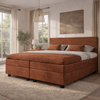Boxspring Potenza  - MattVelvet - complete set - gratis topmatras - Whisky 126